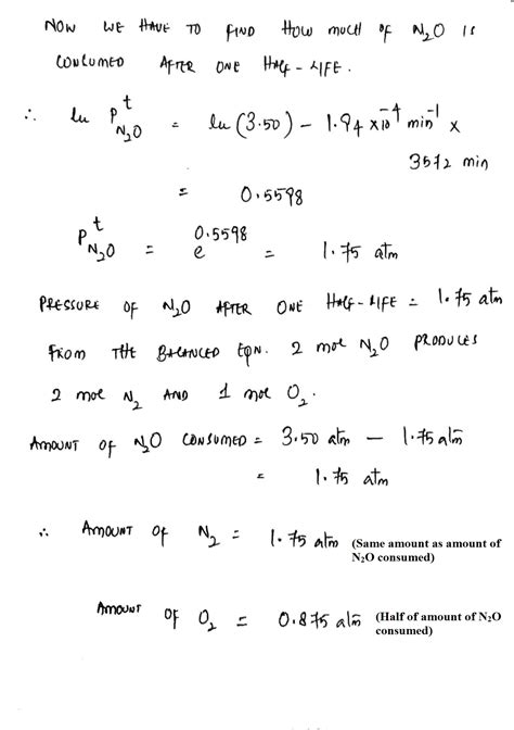 Solved The Decomposition Of N O To N And O Is A First Order