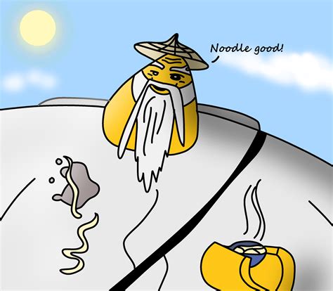 master wu enjoying  noodles rninjago