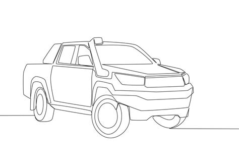 continuous  drawing car vector art icons  graphics