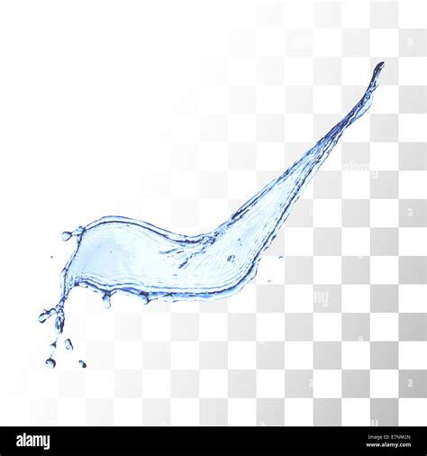 Blue Water Splash Isolated On White Stock Photo Alamy