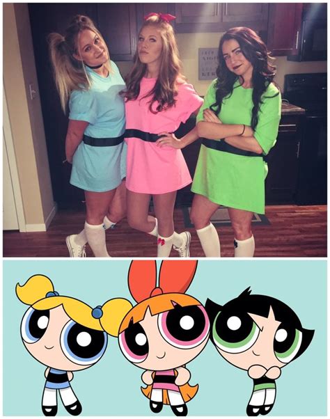 Powerpuff Girls Costume Diy Easy Homemade Powerpuff Girl Group