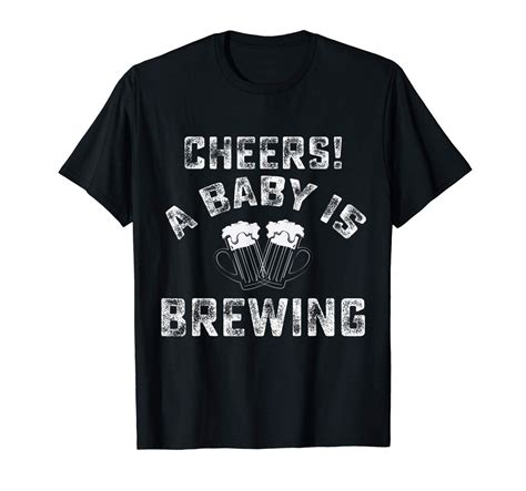 Cheers A Baby Is Brewing Funny Expectant Dad Beer T Shirt Teevimy