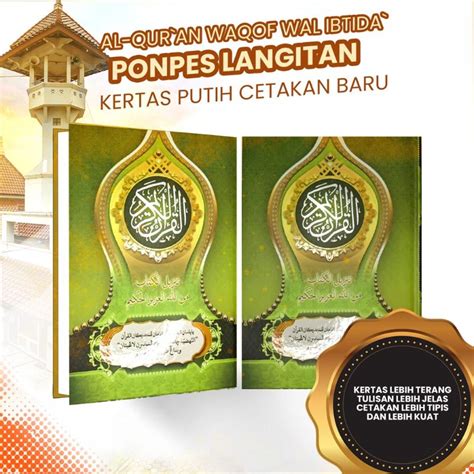 Jual Al Quran Langitan Kertas Putih Cetakan Baru Al Quran Pojok