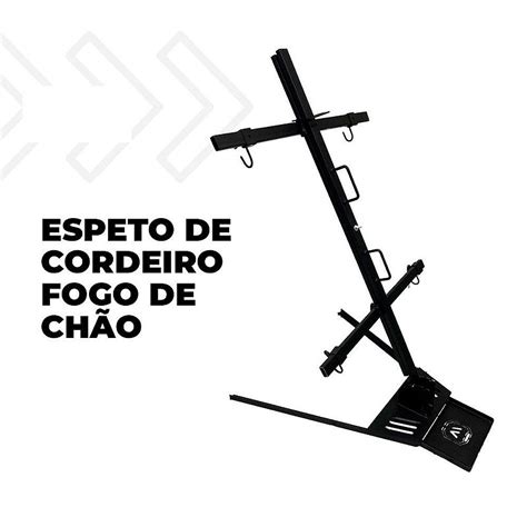 Espeto Para Cordeiro Ou Porco Fogo De Ch O Artmill Acess Rios Tudo