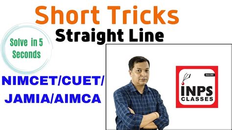 Short Tricks To Solve The Straight Line Problems Within 5 Sec Nimcet