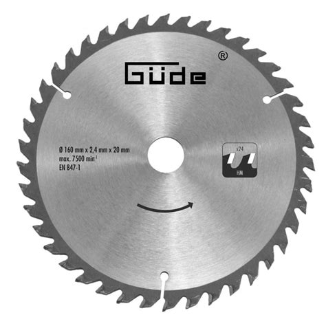 Disc pentru fierastrau circular taiere lemn Guede 58171 Ø160x20 mm