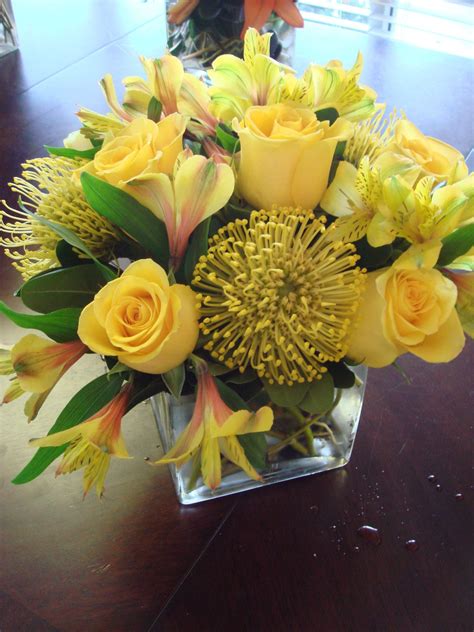 Reception Centerpieces Yellow Flower Arrangements Same Day Flower