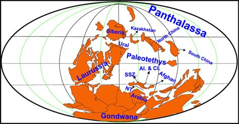 Bashkirian Palaeogeographic Map Modified After Domeier And Torsvik