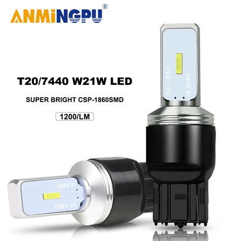 Anmingpu 1x Signal Lamp T20 W21w Led 7440 7443 W21 5w Led Lamp Csp