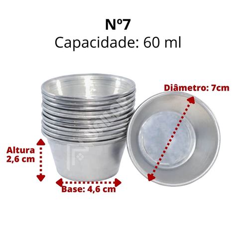 Kit 12 Forminhas Para Empada N7 Cm Jogo De Forminhas Aluminio Empada