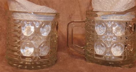 Vintage Clear Pressed Glass Sugar And Creamer Set Etsy