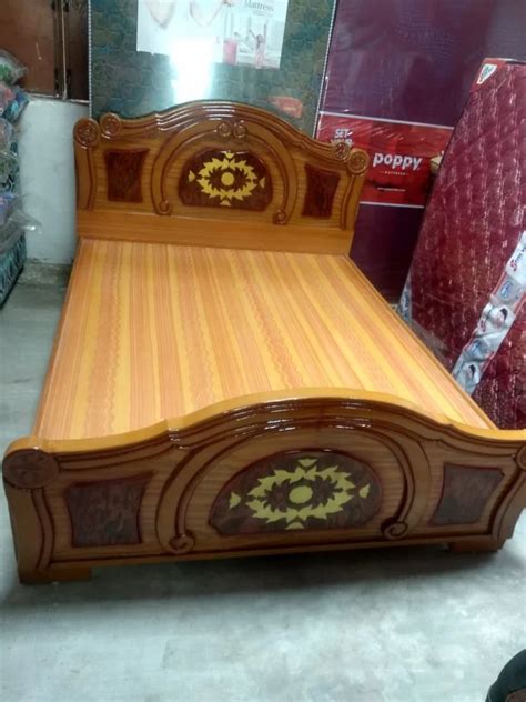 Teak Wood Brown Queen Size Wooden Cot Bed With Storage At Rs 50000 In