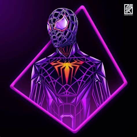 Aniket Jatav On Instagram Spider Man Miles Morales Neon Series