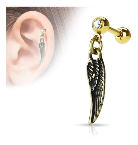 Stud Cartílago Tragus Angel Acero Quirúrgico Mercado Libre