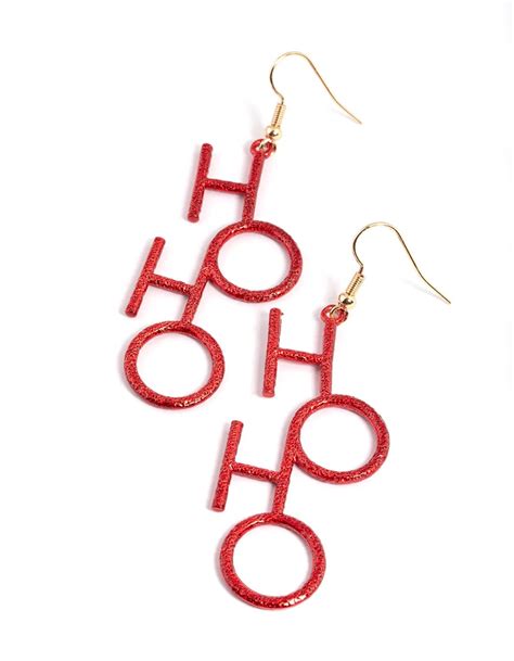 Lovisa Lovisa Red Drop Ho Ho Earrings