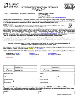 Fillable Online Extension Iastate OPERATION RELEAF RESIDENTIAL TREE