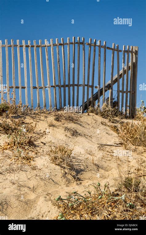 Broken Fence On Dune Hi Res Stock Photography And Images Alamy