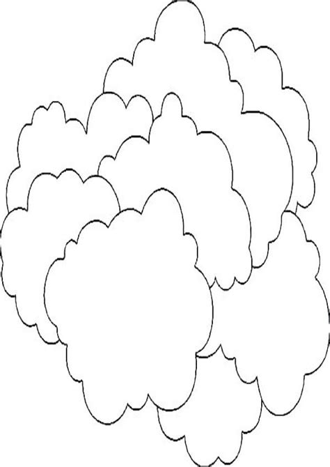 Printable Clouds Coloring Pages Coloring Pages Cloud Template Clouds