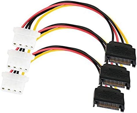 Sata To Pin Power Cable Adapter Pack Sata Pin Male To Molex Lp