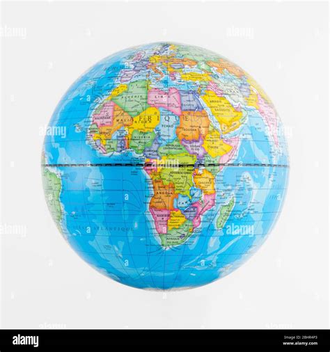 Earth globe with continents maps Stock Photo - Alamy