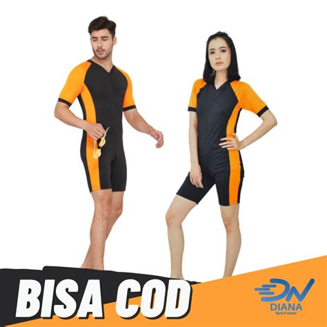 Jual Baju Renang Pria Wanita Jumbo Model Diving Polos Baju Renang