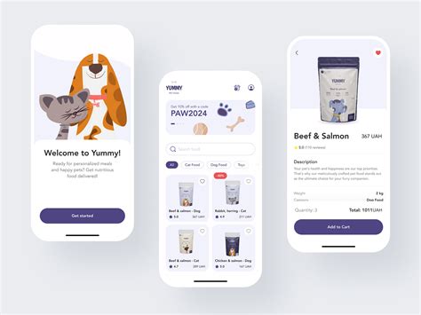 Mobile App for Pet Food - Yummy by Kristina Ponomarenko for Designify ...