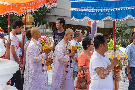 Ordination Ceremony In Buddhist Change Man To Monk