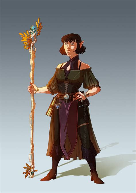 Half Elf Warlock By Ioana Muresan On Deviantart