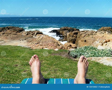 Relaxing By The Seaside Stock Photo Image Of Emotion 12515402