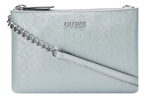 Bolsa mini crossbody Guess SA872976 SKY diseño liso de plástico azul