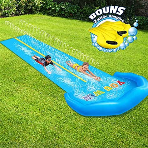 Evoio Lawn Water Slide 32 8ft Inflatable Splash Water Slides With 2