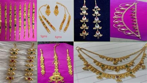 Gold Matilu Gold Champaswaralu Designs With Weight Gold Earchain