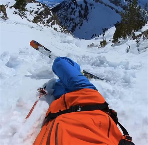 Video Skier Films Himself Getting Caught In Avalanche In Jackson Hole