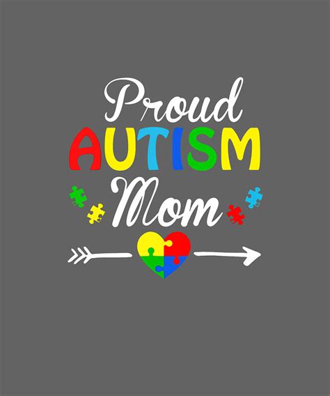 Autism Awareness 2020 Ts Proud Autism Mom Puzzle Heart Tshirt