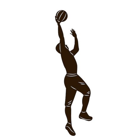 Premium Vector Man Playing Basketball Silhouette On White Background