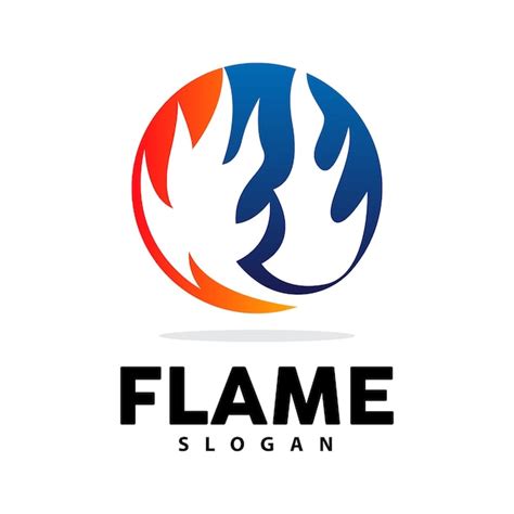 Rote Flamme Logo Brennende Hitze Feuer Vektor Feuer Logo Template Icon