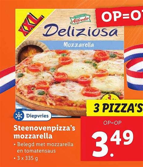 Alfredo Steenovenpizza S Mozzarella Aanbieding Bij Lidl 1Folders Nl