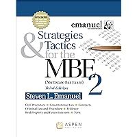 Strategies Tactics For The Mbe Bar Review Steven L Emanuel