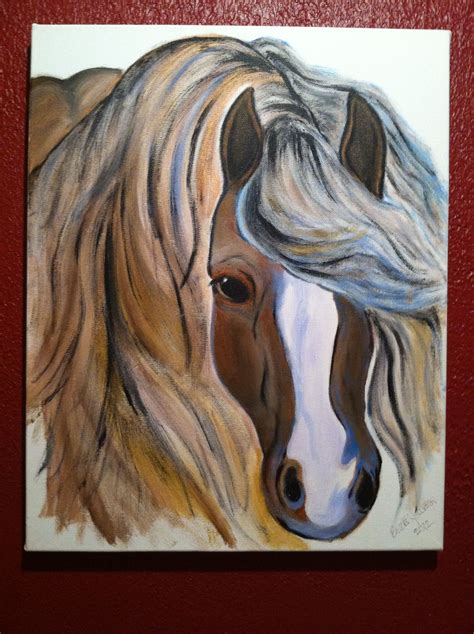 Acrylic horse painting by me) Horse Art, Horse Head, Painting Projects ...