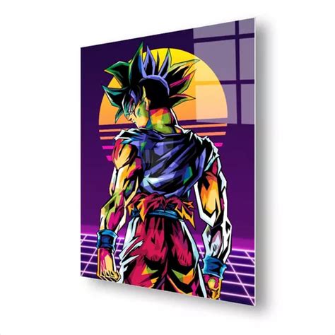 Cuadro Metalico Goku Pop Art Dragon Ball Anime Arte Hogar Meses Sin