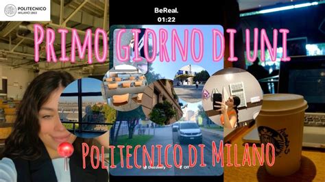 Primo Giorno Di Universit Design Polimi Daily Vlog Youtube