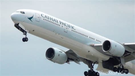 Cathay Pacific Airways Boeing B Hnf Takeoff From Kix Rjbb