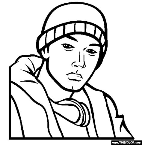 Eminem Marshall Mathers Online Coloring Page