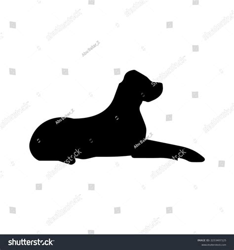 Black White Dog Silhouette Stock Vector (Royalty Free) 2233407125 ...