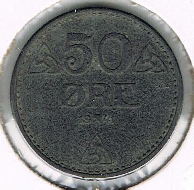 50 Øre Haakon VII WW2 German Occupation Norway 1941 For Sale Buy