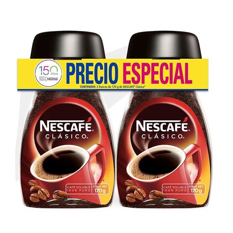 Café soluble Nescafé clásico 2 frascos de 170 g c u Walmart