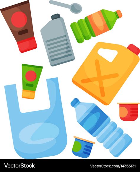 Plastic And Disposables Products Garbage Vector Image Atelier Yuwa