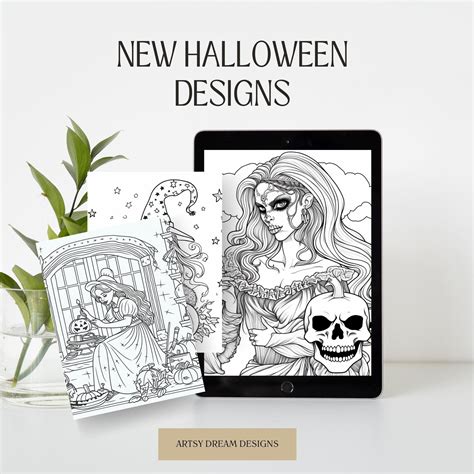 Adult Halloween Coloring Pages Halloween Coloring Sheets Printable Spooky Season Adult Coloring