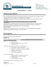 BSBFIM601 Assessment Tasks Pdf ASSESSMENT 1 Project Submission