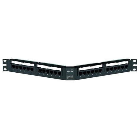 Leviton Port Extreme Cat Style Angled Ru Patch Panel Black For Leviton